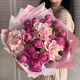Букет из пионовидных кустовых и французских роз