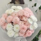 Большой букет из кустовых хризантем (розовых и белых)
